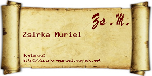 Zsirka Muriel névjegykártya